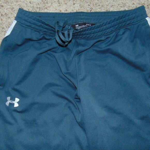 Mens Athletic Pants Under Armour Large Gray Lightweight Zip Leg Heatgear Relaxed - Picture 2 of 5